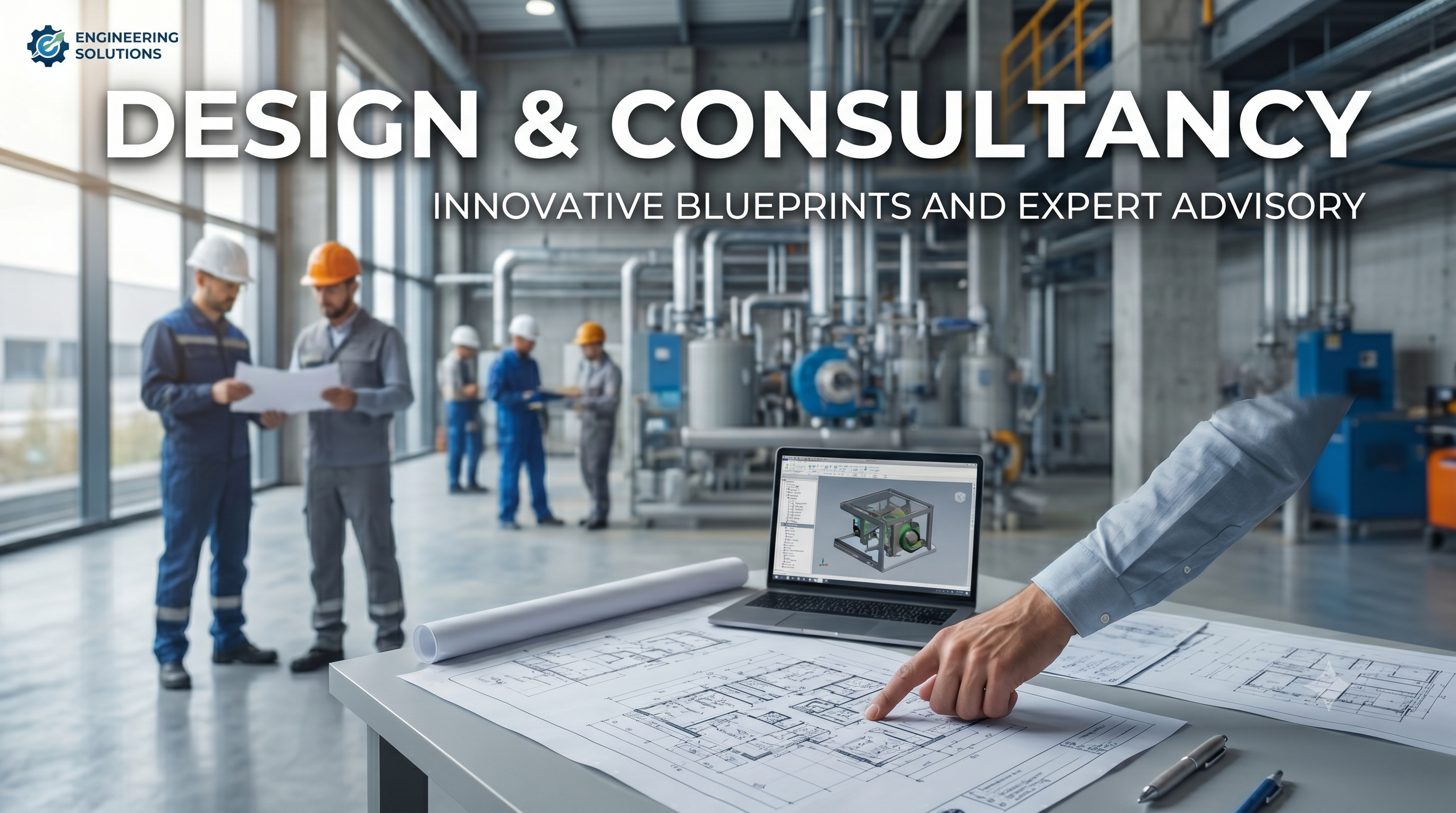 Design and consultancy industrial blueprint visual